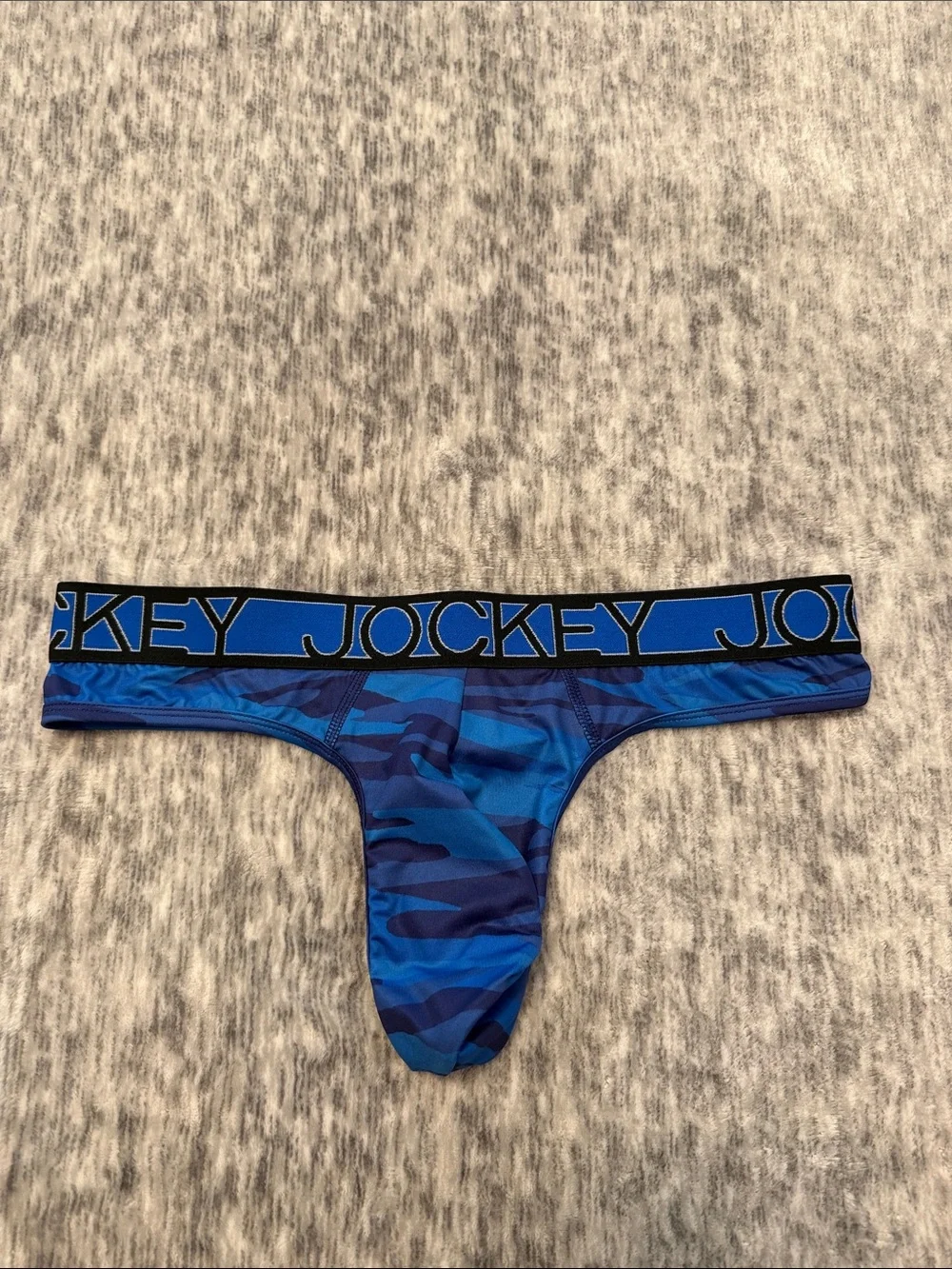 Jockey Mens Blue Camo Thong
